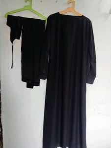 Black Abaya Set With Nakab