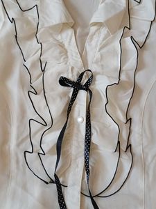 Cute Ruffle Blouse with Bow