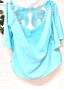 Size XL🎁Buy 2 Get 1 Free 🎁Cute Sky Blue Top