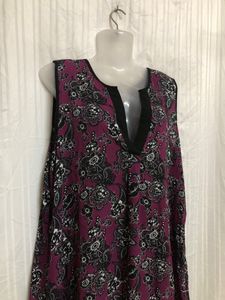 Now Purple Sleeveless Printed Dress