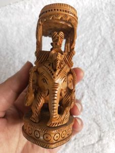 Handcarved Wooden Elephant Showpiece
