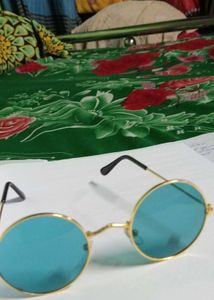 Blue Lens Round Sunglasses
