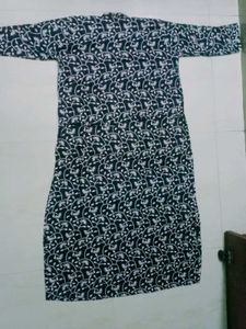 Printed Black Kurta