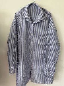 Striped Button-Down oversized Shirt