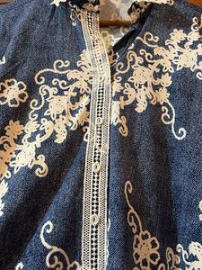 Vintage Floral Denim Top