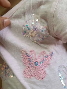 Girl&#39;s Pink Butterfly Tulle Dress
