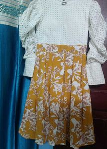 Floral &amp; Eyelet Midi Dress