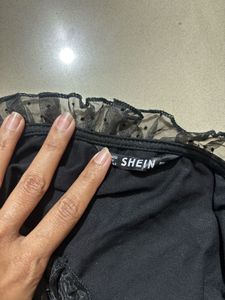 Chic Black Top with Sleeves