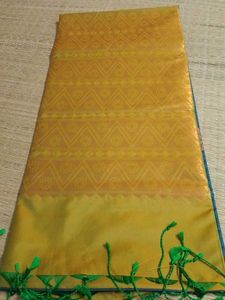 Elegant double shade Green Saree