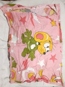 2 Pillow Covers Pink Orange Cartoon Pillows Cover