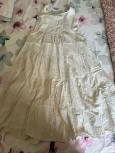Cream Tiered Maxi Dress