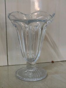 1 Pc Glass Cup Dishes For Deserts Milkshake Ice Cream Jellies And Pudding Serving Bowl