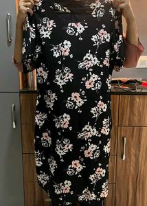 Floral Black Dress