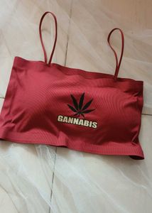Red GANNABIS Bralette