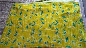 Yellow Floral Print saree