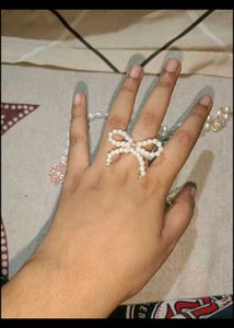 Bow Earrings And Ring