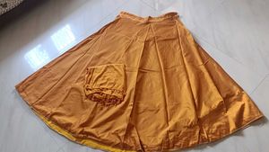 Golden Ethnic Skirt