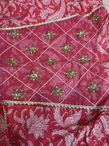 Elegant Pink Printed Sharara Set