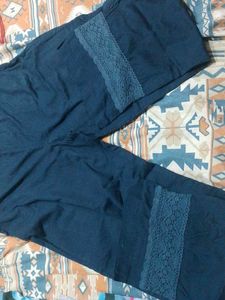 Navy Blue Lace Pants