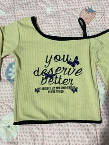 Butterfly Graphic One Shoulder Top