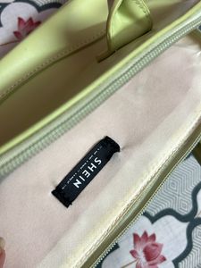 SHEIN BIZwear PU Bag Double Handle Zipper