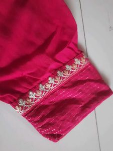 Pink Embroidered Kurti