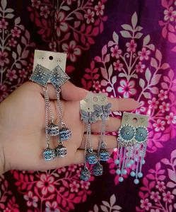 New Oxidised Earrings 3combo Set