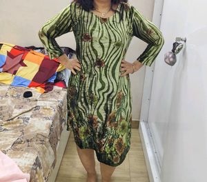 Vintage Floral Print Dress