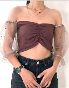 Shein Crop Top , Waist = 26-34 ,. Party Wear ,