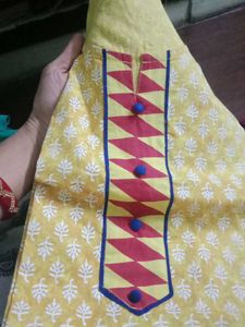 Srishti Yellow Printed Kurta - Size M