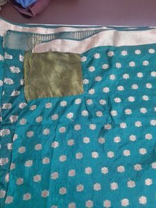 dark Green Banarasi Dress Material