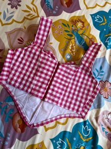 hand stitch Corset Top with Bow