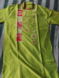 Embroyedari Designer Silk Kurta