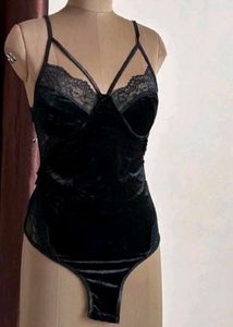 Sexy Velvet Lace Bodysuit