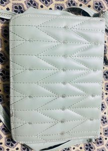 Pastel Green Quilted Crossbody Bag