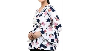 Floral Print White Top