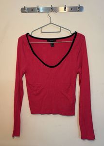 Pink Long Sleeve Top