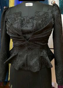 Elegant Black Peplum Top