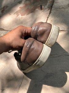 Brown Leather Sneakers Uk10