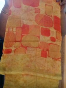 Yellow Colour Cotton Saree