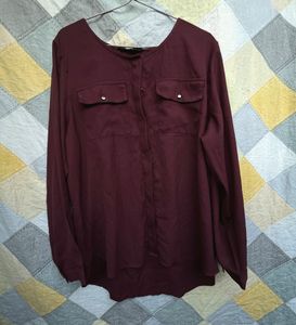 Oversized Wine Colour Shirt 🫶🏼