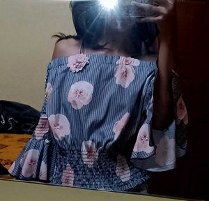 Off Shoulder Crop Top