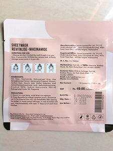 Zudio Niacinamide Sheet Mask