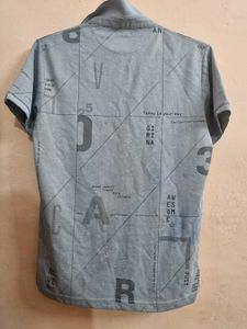 Graphic Print Polo Tshirt