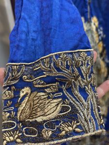 Pakistani Dubai Digital Print Elegant Blue Kurta
