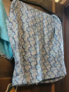 Elegant Blue winter Kurta Set