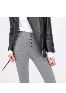 Zara Skinny Black and White  High Rise Le