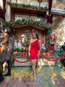 Red One-Shoulder Mini Dress