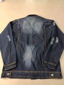 Distressed Denim Jacket, L Size