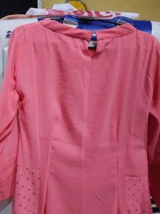 Peach Embroidered Kurti